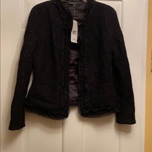 Lafayette w NWT wool  jacket black metallic size6